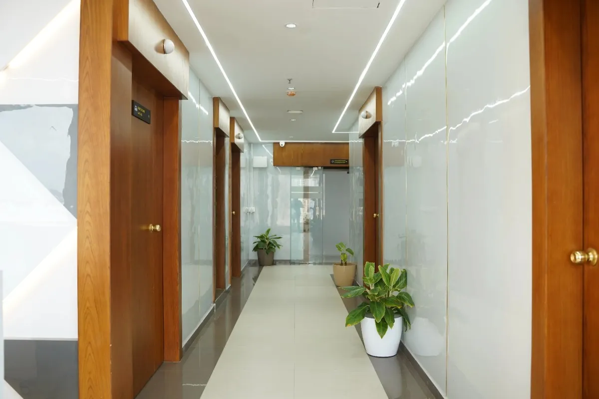 Sterile Hospital Corridor with HEPA Filtered HVAC System