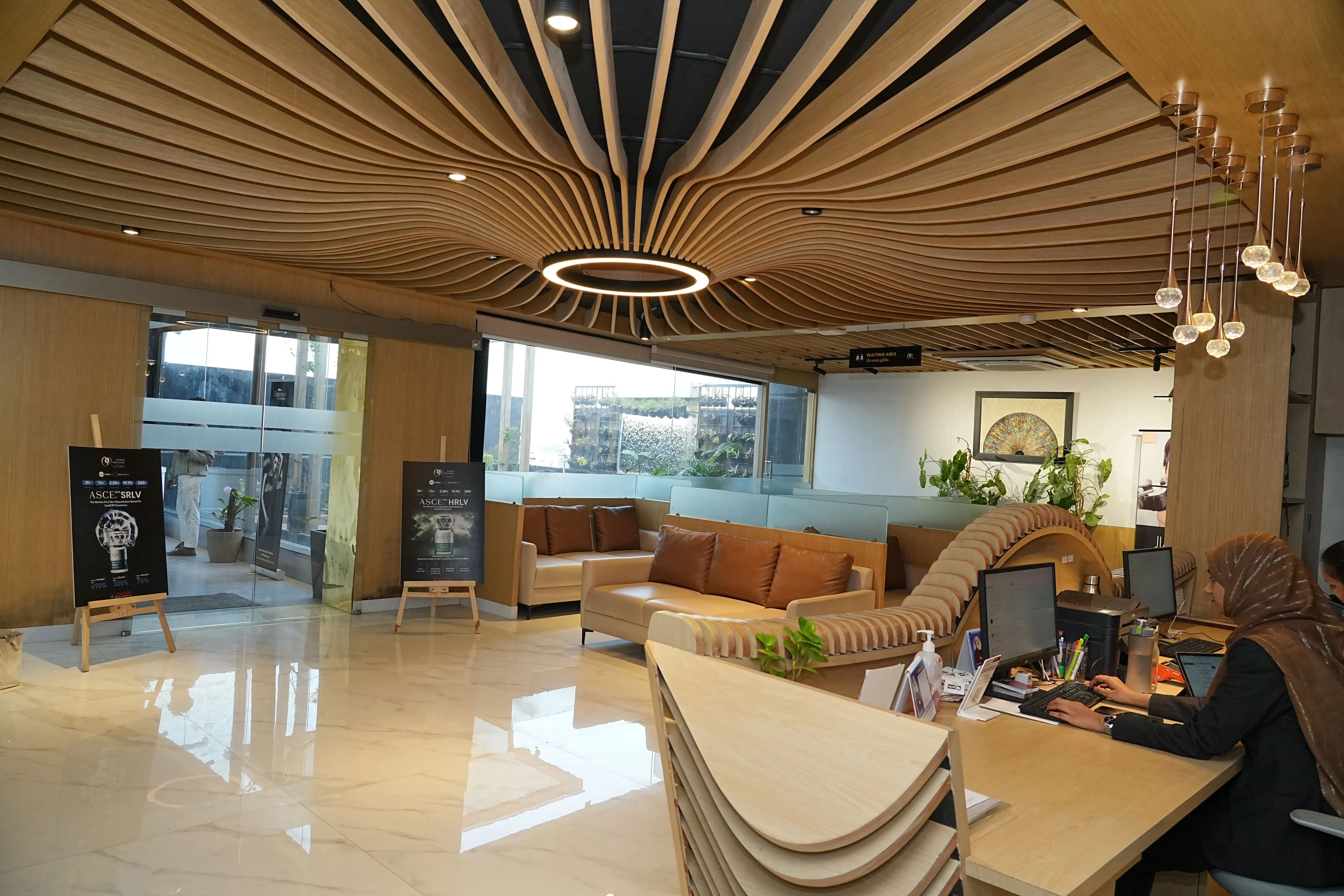 Luxury Clinic Reception and Parametric Interior Design Waiting Lounge