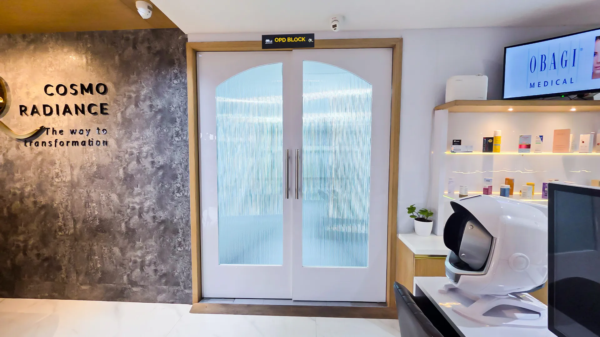 OPD Block Entrance Doors at Cosmo Radiance