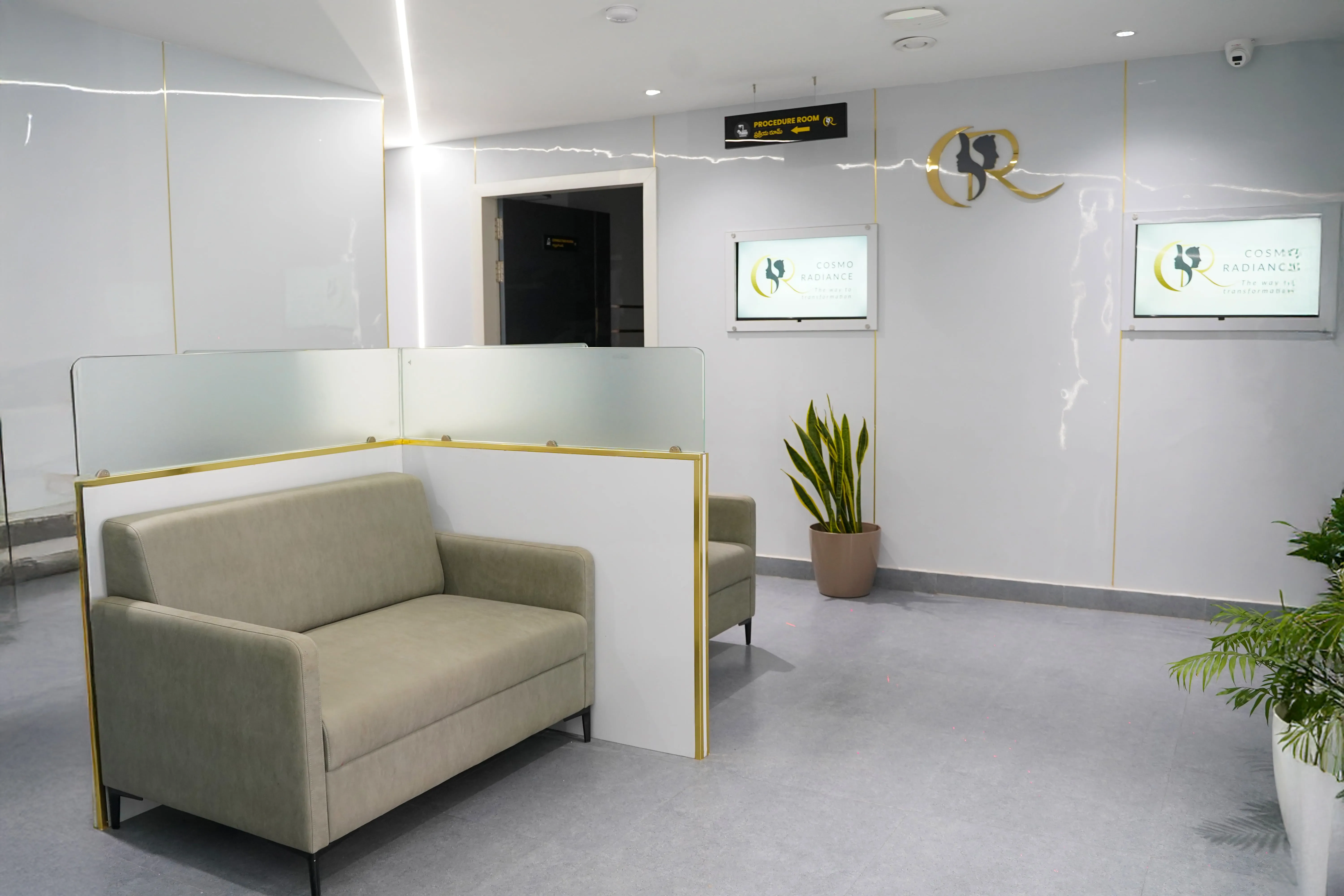 Patient Waiting Area with Digital Education Screens