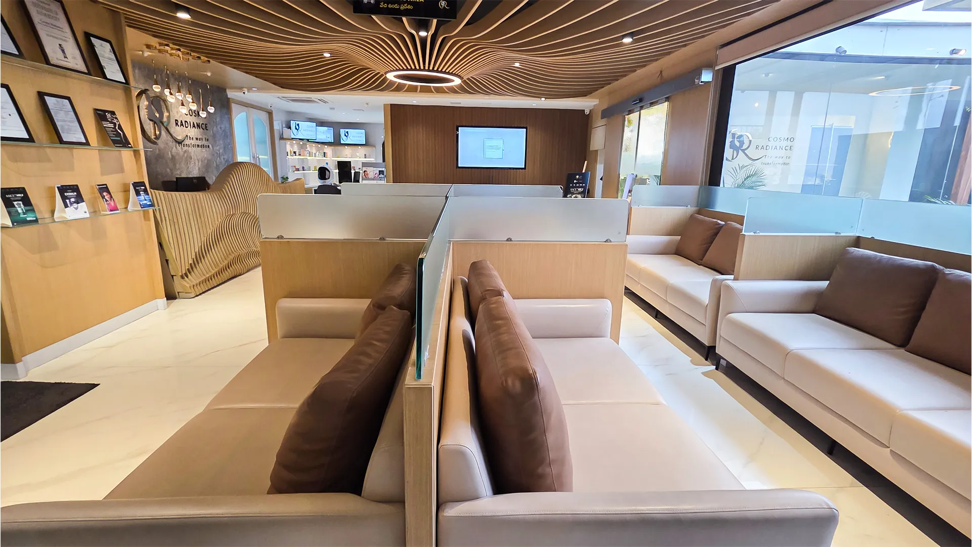 Private Patient Waiting Lounge with Individual Privacy Booths